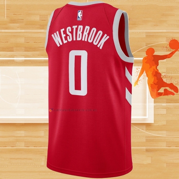 Camiseta Houston Rockets Russell Westbrook NO 0 Icon 2018-19 Rojo