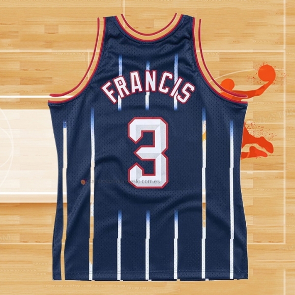 Camiseta Houston Rockets Steve Francis NO 3 Mitchell & Ness 1999-00 Azul