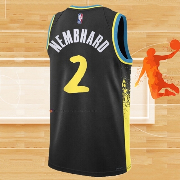 Camiseta Indiana Pacers Andrew Nembhard NO 2 Ciudad 2023-24 Negro