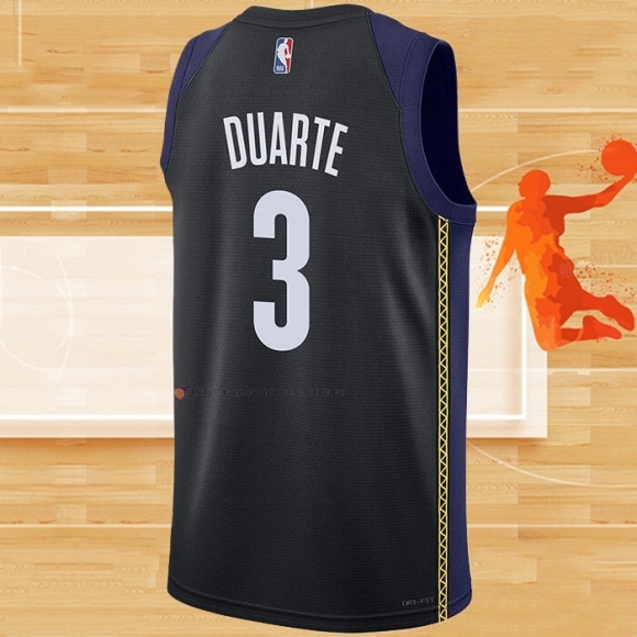 Camiseta Indiana Pacers Chris Duarte NO 3 Ciudad 2022-23 Azul