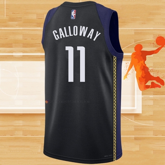 Camiseta Indiana Pacers Langston Galloway NO 11 Ciudad 2022-23 Azul