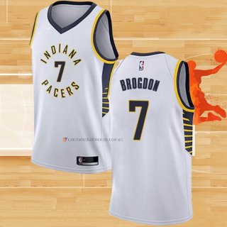 Camiseta Indiana Pacers Malcolm Brogdon NO 7 Association Blanco