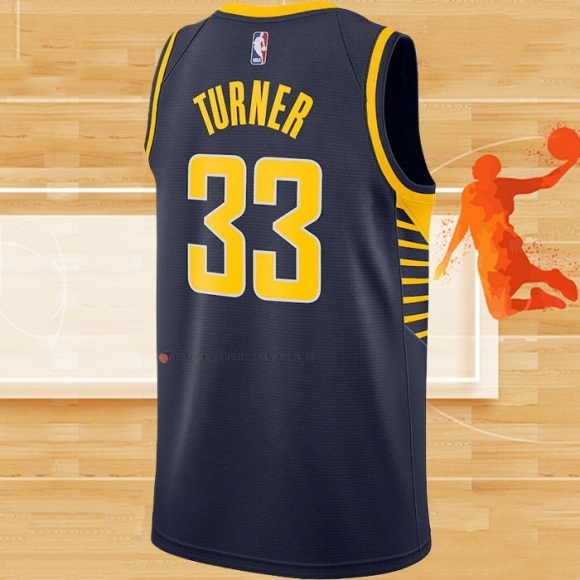 Camiseta Indiana Pacers Myles Turner NO 33 Icon Azul