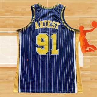 Camiseta Indiana Pacers Ron Artest NO 91 Mitchell & Ness 2003-04 Azul