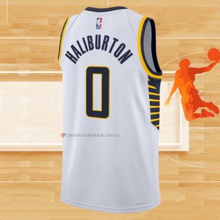 Camiseta Indiana Pacers Tyrese Haliburton NO 0 Icon 2022-23 Blanco