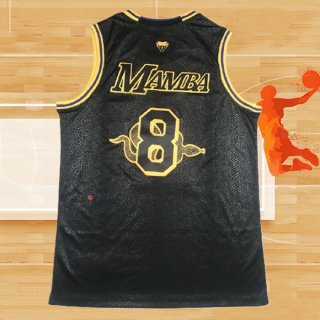 Camiseta Los Angeles Lakers Kobe Bryant NO 24 8 Black Mamba Negro