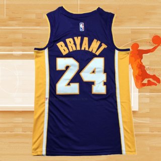 Camiseta Los Angeles Lakers Kobe Bryant NO 24 Retirement Violeta