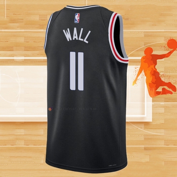 Camiseta Los Angeles Clippers John Wall NO 11 Ciudad 2022-23 Negro