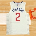 Camiseta Los Angeles Clippers Kawhi Leonard NO 2 Association 2020-21 Autentico Blanco