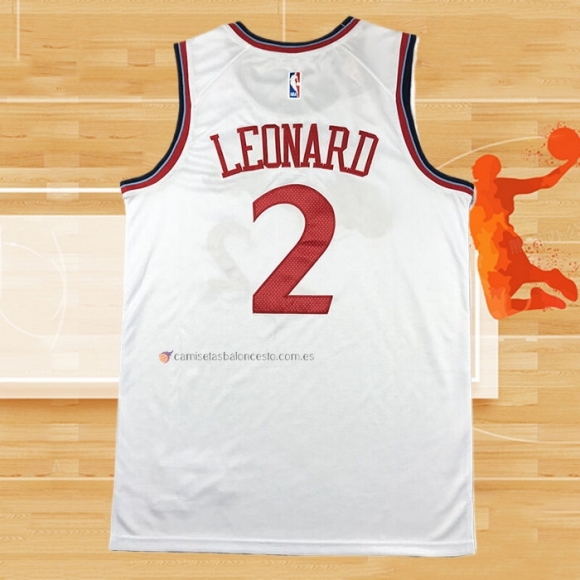 Camiseta Los Angeles Clippers Kawhi Leonard NO 2 Association 2024-25 Blanco