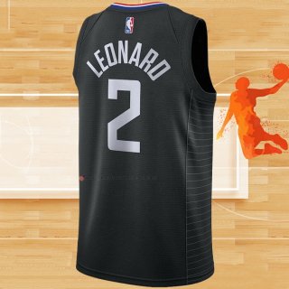 Camiseta Los Angeles Clippers Kawhi Leonard NO 2 Statement 2019-20 Negro