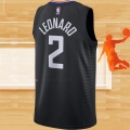 Camiseta Los Angeles Clippers Kawhi Leonard NO 2 Statement 2020-21 Negro