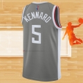 Camiseta Los Angeles Clippers Luke Kennard NO 5 Earned 2020-21 Gris