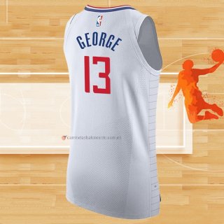 Camiseta Los Angeles Clippers Paul George NO 13 Association 2020-21 Autentico Blanco