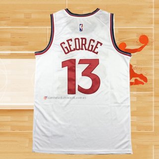 Camiseta Los Angeles Clippers Paul George NO 13 Association 2024-25 Blanco