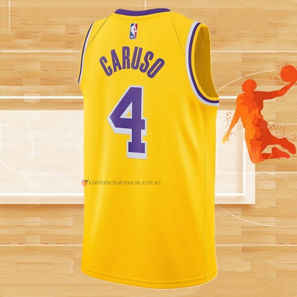 Camiseta Los Angeles Lakers Alex Caruso NO 4 Icon 2020-21 Amarillo