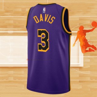 Camiseta Los Angeles Lakers Anthony Davis NO 3 Statement 2022-23 Violeta