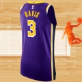 Camiseta Los Angeles Lakers Anthony Davis NO 3 Statement Autentico Violeta