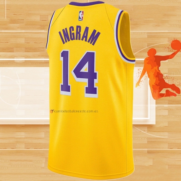 Camiseta Los Angeles Lakers Brandon Ingram NO 14 Icon Amarillo