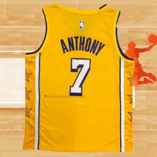 Camiseta Los Angeles Lakers Carmelo Anthony NO 7 Ciudad 2019-20 Amarillo