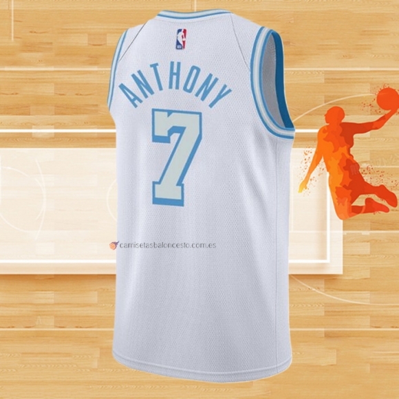 Camiseta Los Angeles Lakers Carmelo Anthony NO 7 Ciudad 2021-22 Blanco