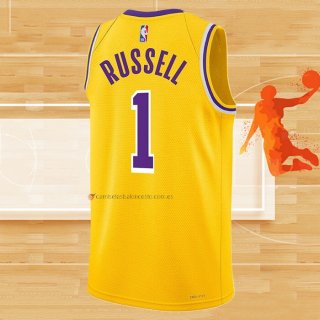 Camiseta Los Angeles Lakers D'Angelo Russell NO 1 Icon Amarillo