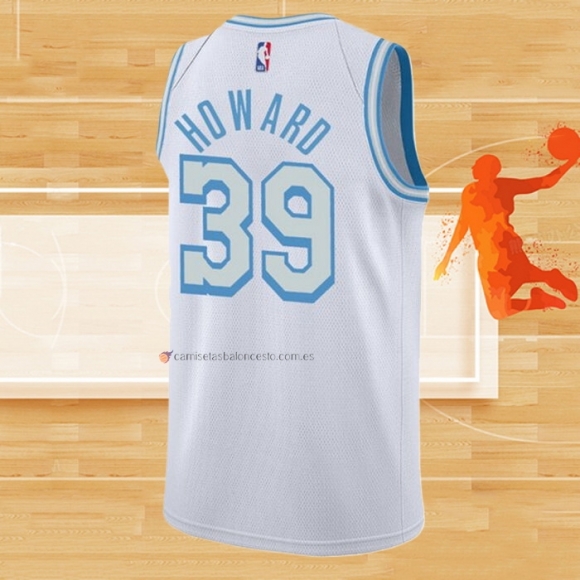 Camiseta Los Angeles Lakers Dwight Howard NO 39 Ciudad 2021-22 Blanco