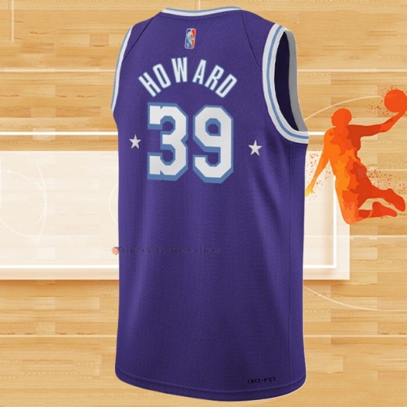 Camiseta Los Angeles Lakers Dwight Howard NO 39 Ciudad Edition 2021-22 Violeta