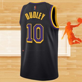 Camiseta Los Angeles Lakers Jared Dudley NO 10 Earned 2020-21 Negro