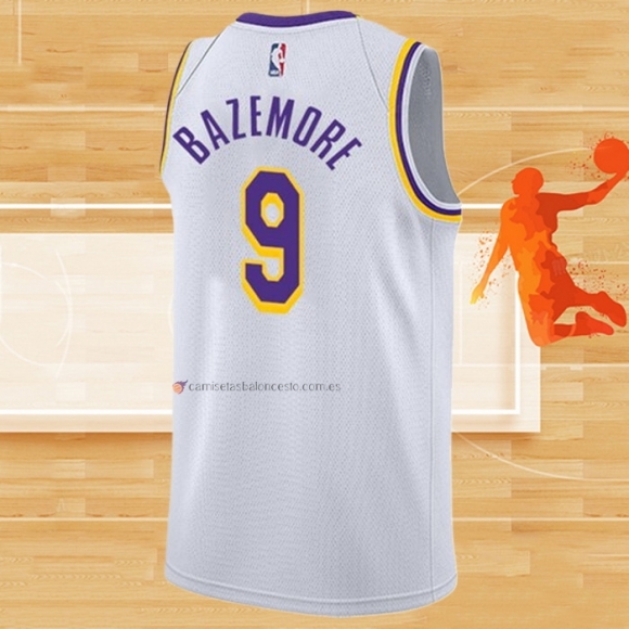 Camiseta Los Angeles Lakers Kent Bazemore NO 9 Association 2021-22 Blanco