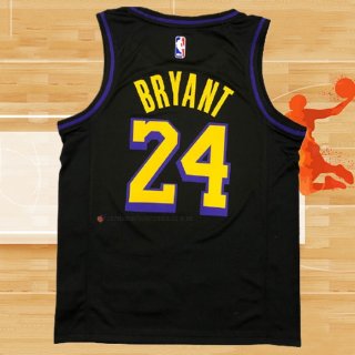 Camiseta Los Angeles Lakers Kobe Bryant NO 24 Ciudad 2019-20 Negro