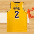 Camiseta Los Angeles Lakers Kyrie Irving NO 2 75th Anniversary 2021-22 Amarillo