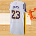 Camiseta Los Angeles Lakers Lebron James NO 23 Association 2018 Blanco