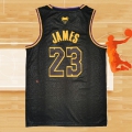 Camiseta Los Angeles Lakers Lebron James NO 23 Black Mamba Negro