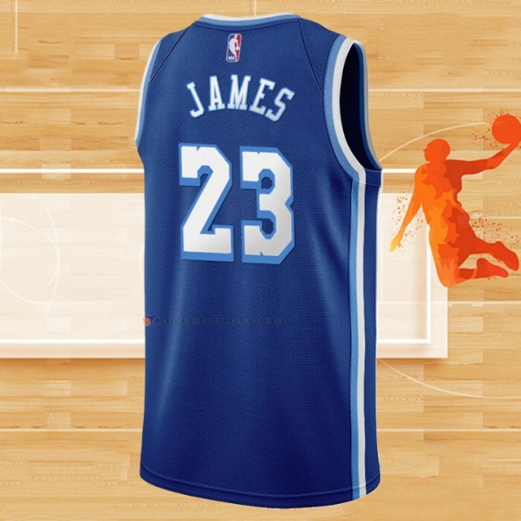 Camiseta Los Angeles Lakers Lebron James NO 23 Classic 2019-20 Azul