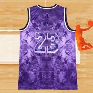 Camiseta Los Angeles Lakers LeBron James NO 23 Select Series 2023 Violeta