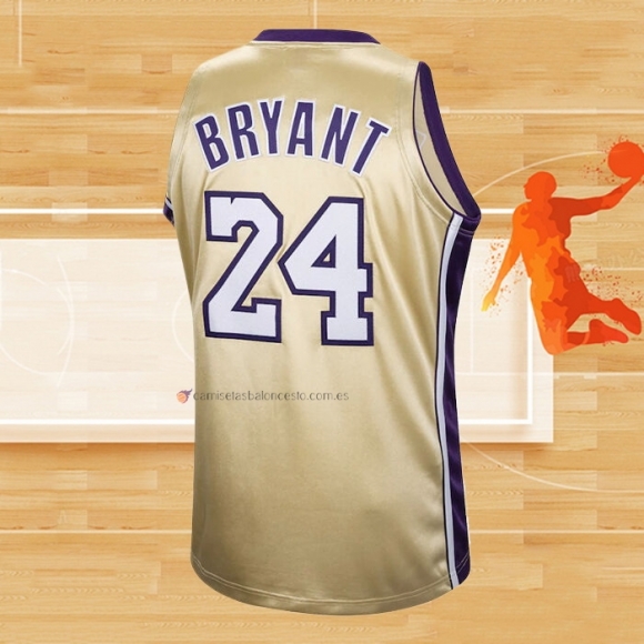 Camiseta Los Angeles Lakers LeBron James NO 24 Hardwood Classics Hall Of Fame 2020 Oro