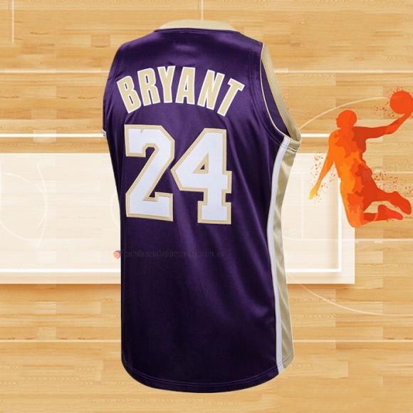 Camiseta Los Angeles Lakers LeBron James NO 24 Hardwood Classics Hall Of Fame 2020 Violeta