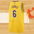 Camiseta Los Angeles Lakers LeBron James NO 6 Icon 2022-23 Amarillo