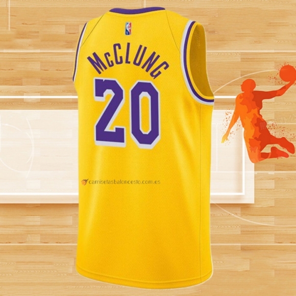 Camiseta Los Angeles Lakers Mac McClung NO 20 75th Anniversary 2021-22 Amarillo