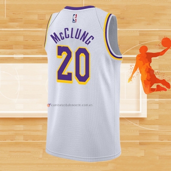 Camiseta Los Angeles Lakers Mac McClung NO 20 Association 2021-22 Blanco