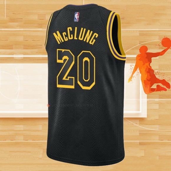 Camiseta Los Angeles Lakers Mac McClung NO 20 Mamba 2021-22 Negro