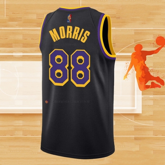 Camiseta Los Angeles Lakers Markieff Morris NO 88 Earned 2020-21 Negro