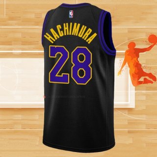 Camiseta Los Angeles Lakers Rui Hachimura NO 28 Ciudad 2023-24 Negro