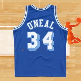 Camiseta Los Angeles Lakers Shaquille O'Neal NO 34 Retro 1996-97 Azul