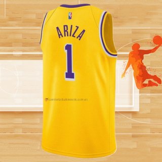 Camiseta Los Angeles Lakers Trevor Ariza NO 1 75th Anniversary 2021-22 Amarillo