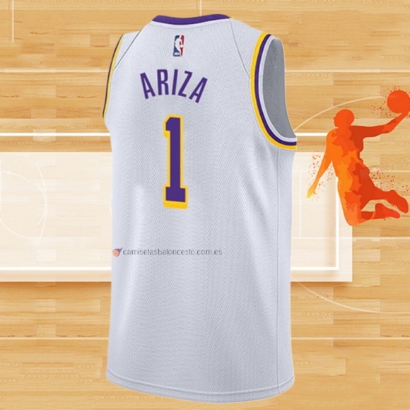 Camiseta Los Angeles Lakers Trevor Ariza NO 1 Association 2021-22 Blanco