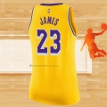 Camiseta Mujer Los Angeles Lakers Lebron James NO 23 Amarillo