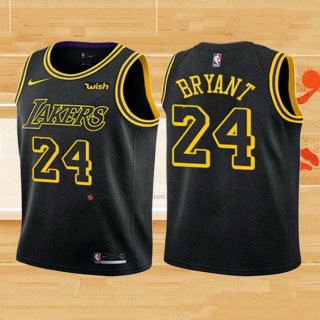 Camiseta Nino Los Angeles Lakers Kobe Bryant NO 24 Ciudad 2017-18 Negro