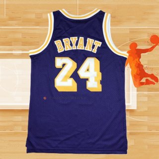 Camiseta Nino Los Angeles Lakers Kobe Bryant NO 24 Mitchell & Ness 2007-08 Violeta